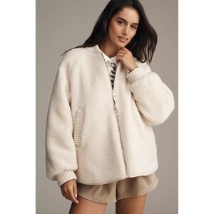 NWT Varley Serina Reversible Quilted Jacket Cream Sherpa $298 Anthropologie